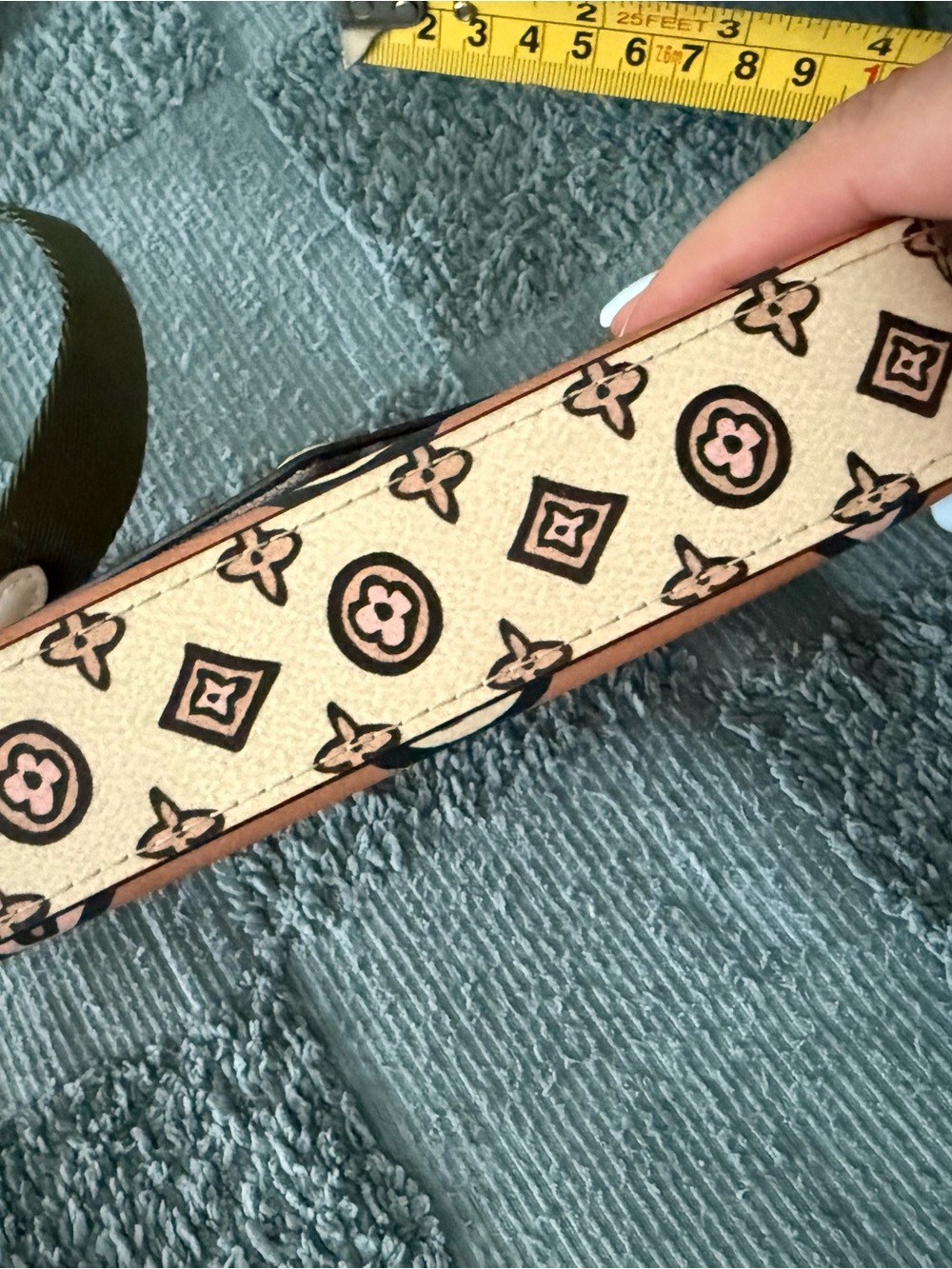 Felicie strap & go multicolor Monogram Crossbody Shoulder Bag with Green Strap - Picture 13 of 13